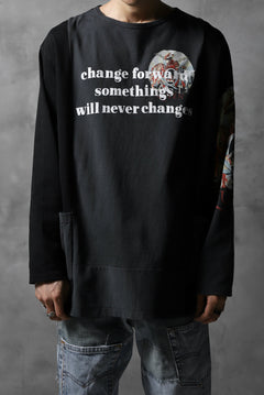 画像をギャラリービューアに読み込む, CHANGES VINTAGE REMAKE BOAT-NECK BAND L/S TEE (BLACK #F)
