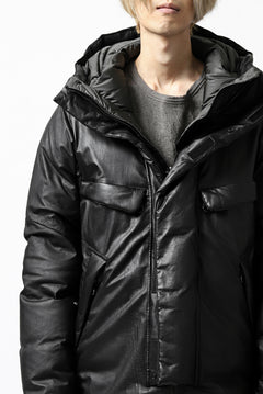 Load image into Gallery viewer, ISAMU KATAYAMA BACKLASH xx NANGA REVERSIBLE MOUNTAIN BELAY COAT / KANGAROO + NYLON x POLISH WHITE GOOSE (BLACK x GREY)