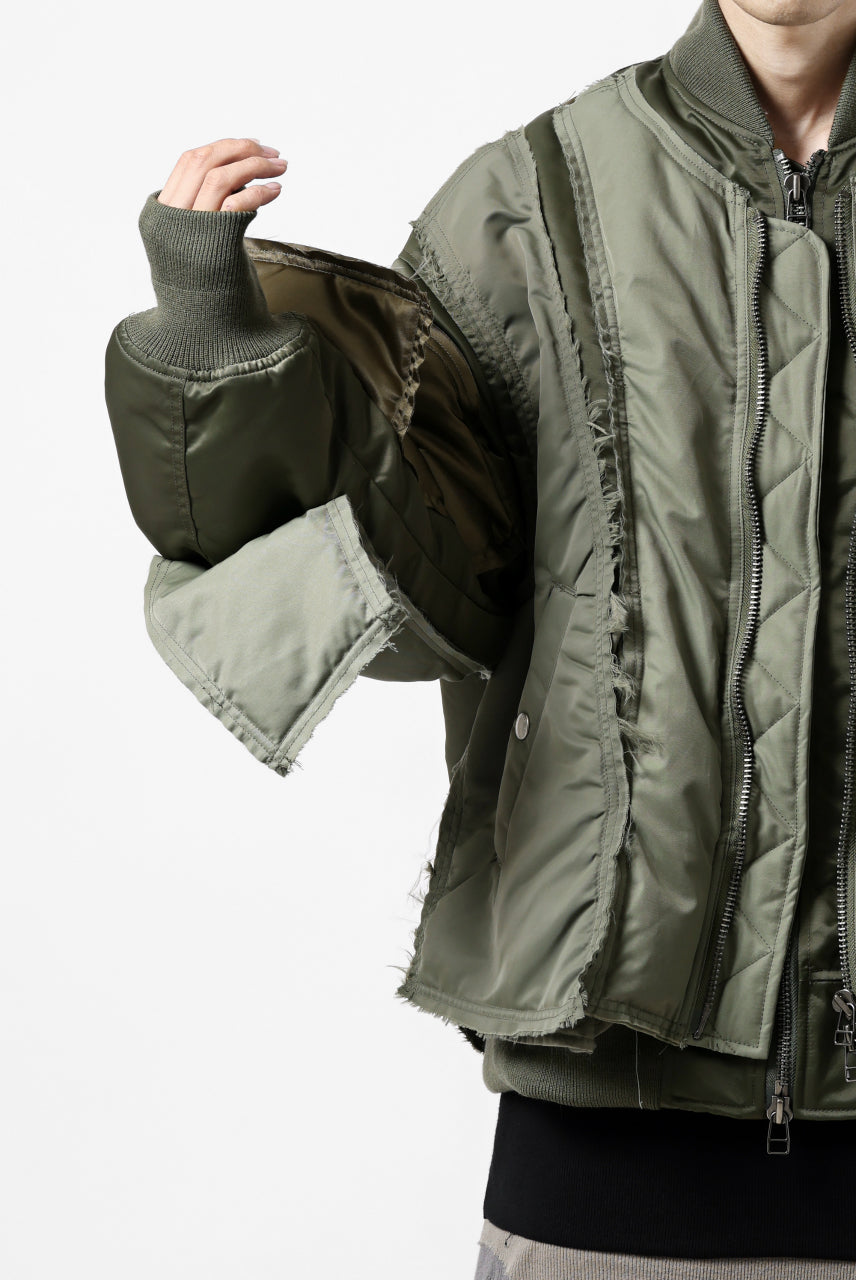 画像をギャラリービューアに読み込む, FACETASM DOCKING/LAYER FLIGHT JACKET (KHAKI)