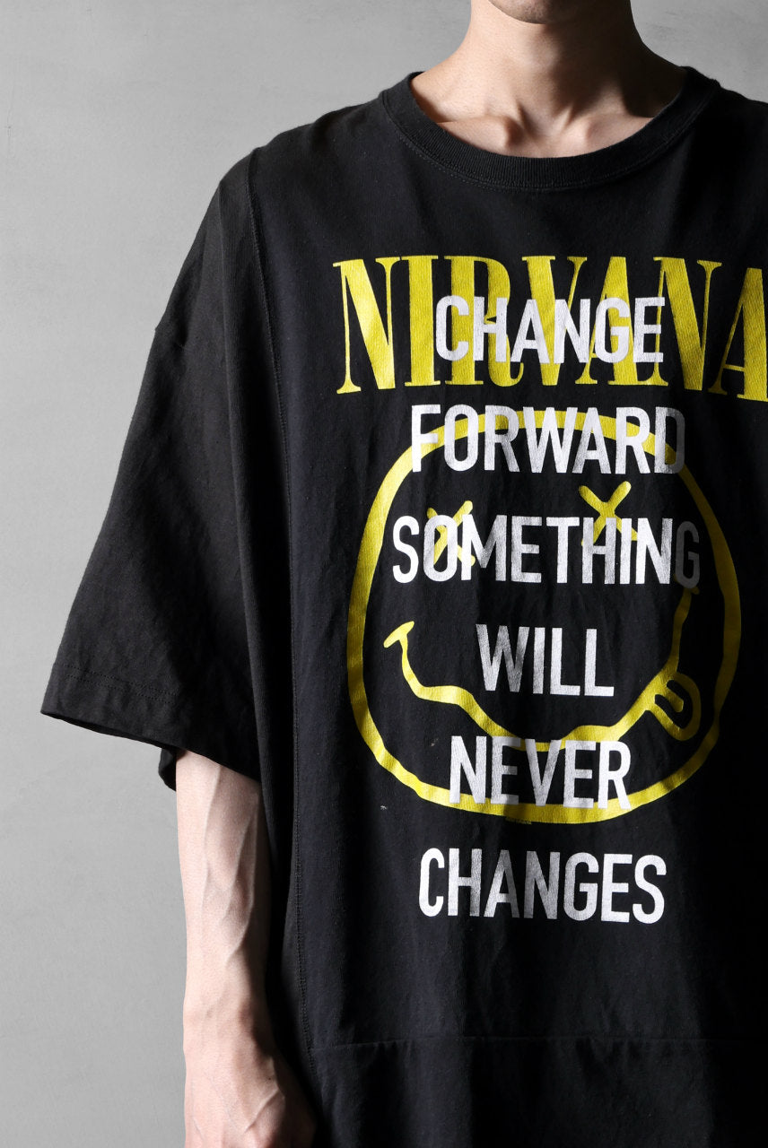 画像をギャラリービューアに読み込む, CHANGES VINTAGE REMAKE MULTI PANEL S/S TEE (BLACK #F)