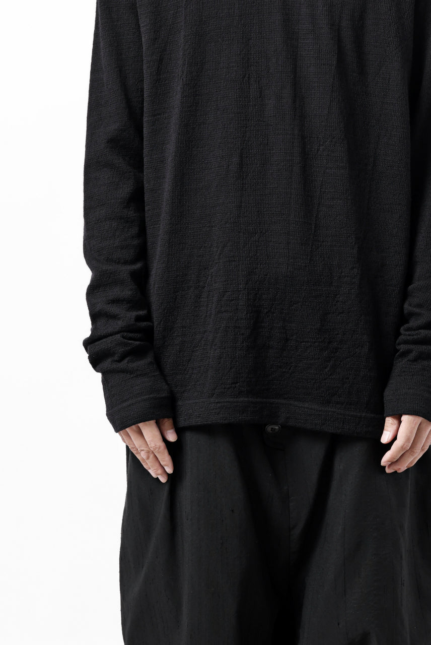 画像をギャラリービューアに読み込む, KLASICA SMOKE SMOOTH TURTLE NECK PULL / JACQUARD KNIT JERSEY (BLACK)