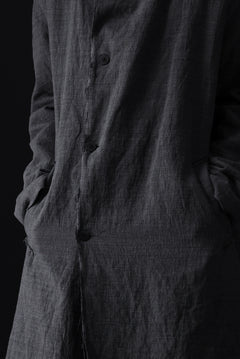 画像をギャラリービューアに読み込む, daub OFFICERS OVER COAT / VIRGIN WOOL + METALLIC FIBER (DARK GREY)