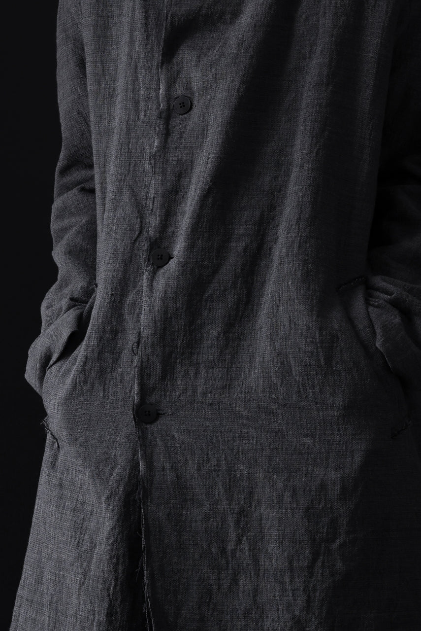 画像をギャラリービューアに読み込む, daub OFFICERS OVER COAT / VIRGIN WOOL + METALLIC FIBER (DARK GREY)