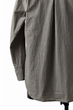 画像をギャラリービューアに読み込む, YUTA MATSUOKA exclusive plain shirt / organic cotton washer check (mustard)