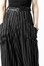 画像をギャラリービューアに読み込む, SOSNOVSKA exclusive LOADED POCKETS PANTS (BLACK × SILVER STRIPE)