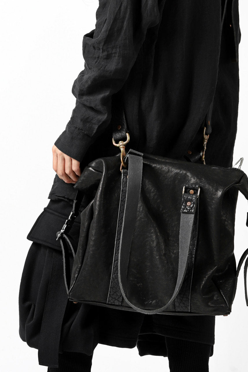 画像をギャラリービューアに読み込む, ierib exclusive 2way Doctors Bag with Strap Belt / FVT Oiled Horse (BLACK)
