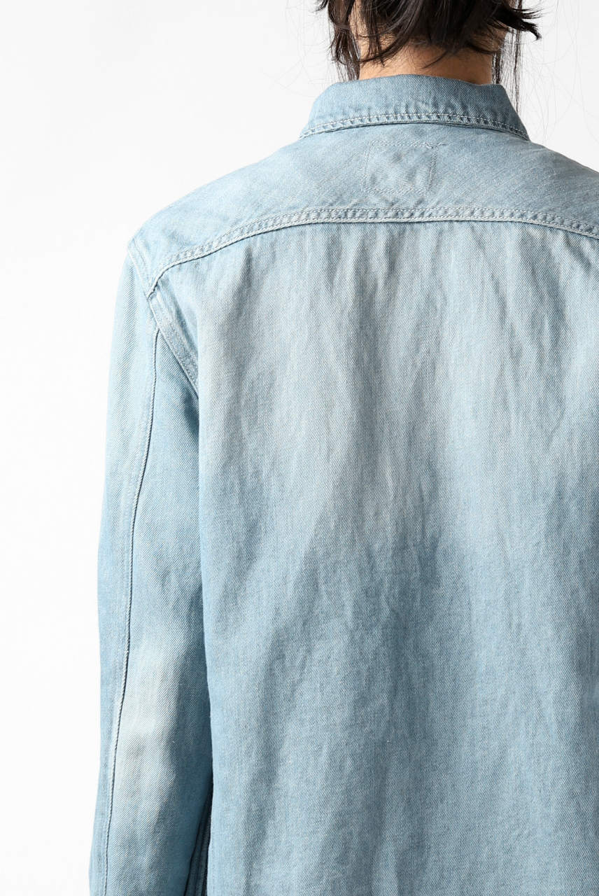 画像をギャラリービューアに読み込む, ISAMU KATAYAMA BACKLASH LOOSEY JEAN JACKET / COTTON LINEN DENIM (INDIGO)
