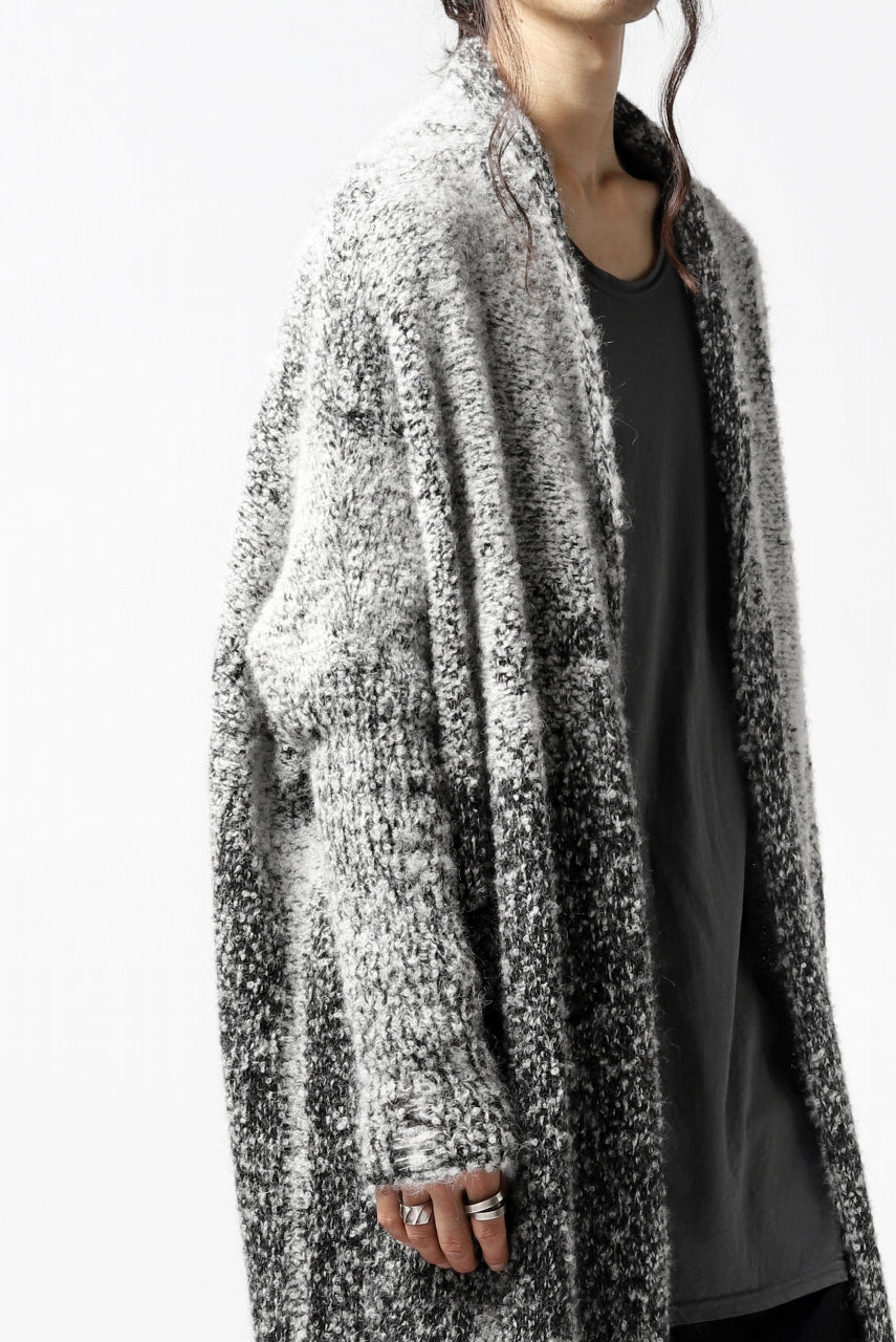 画像をギャラリービューアに読み込む, thomkrom RELAX LONG KNIT CARDIGAN/ ALPACA (MELANGE)