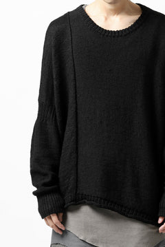 画像をギャラリービューアに読み込む, KLASICA PYKE LOOSE KNIT PULLOVER / LINEN ROVING 5G (BLACK)