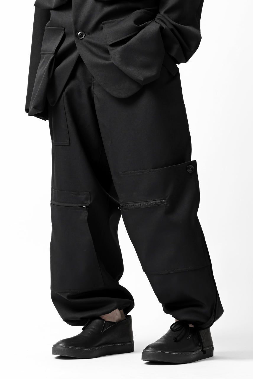 画像をギャラリービューアに読み込む, Y's BANG ON! No.189 GABARDINE PATCH WORK PANTS (BLACK)