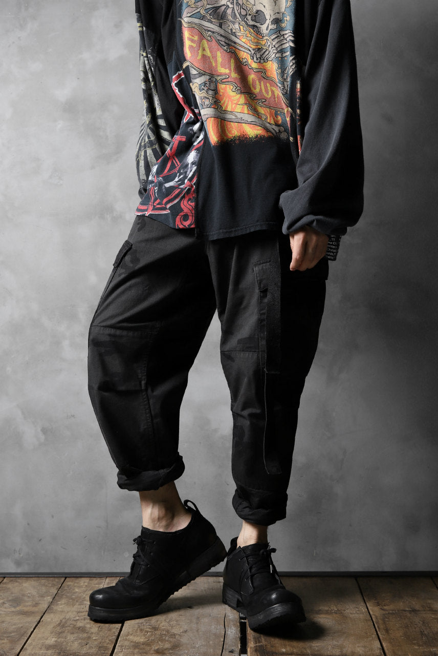 画像をギャラリービューアに読み込む, CHANGES VINTAGE REMAKE MILITARY CARGO TAPERED PANTS / WOODLAND CAMO (BLACK DYED #A)
