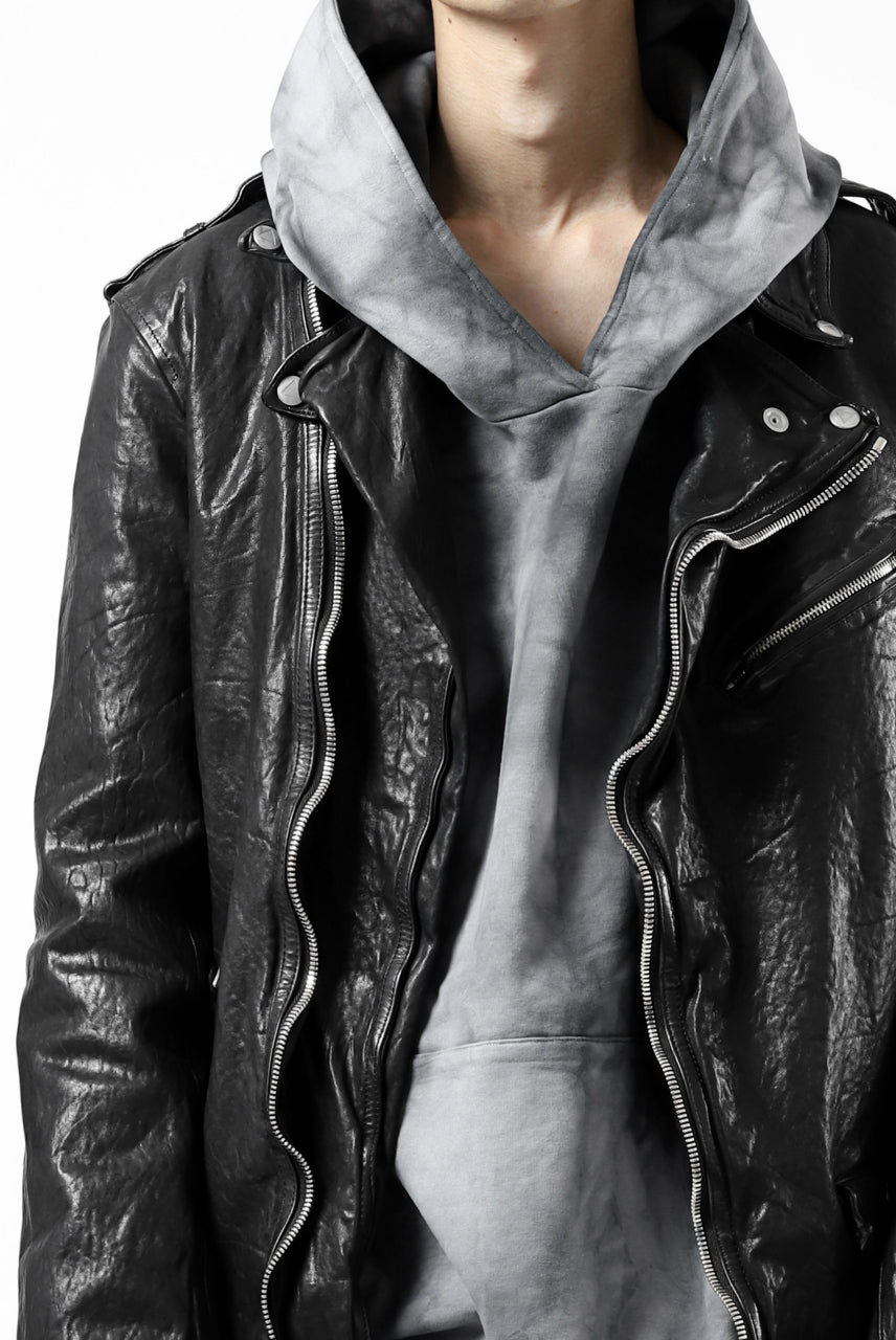 Load image into Gallery viewer, ISAMU KATAYAMA BACKLASH DOUBLE BREASTED JACKET / DOUBLE-SHOULDER OBJECT DYED (BLACK)