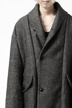 画像をギャラリービューアに読み込む, KLASICA SAULT FOLK DOUBLE BREASTED OVER COAT / CLASSIC HERRING BONE (BLACK)