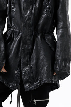 画像をギャラリービューアに読み込む, ISAMU KATAYAMA BACKLASH MODS COAT / GOAT LEATHER (GARMENT+SPRAY DYED / BLACK)