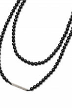 画像をギャラリービューアに読み込む, KLASICA TOPOL BEADS NECKLACE / ONYX+SILVER (MAT BLACK)