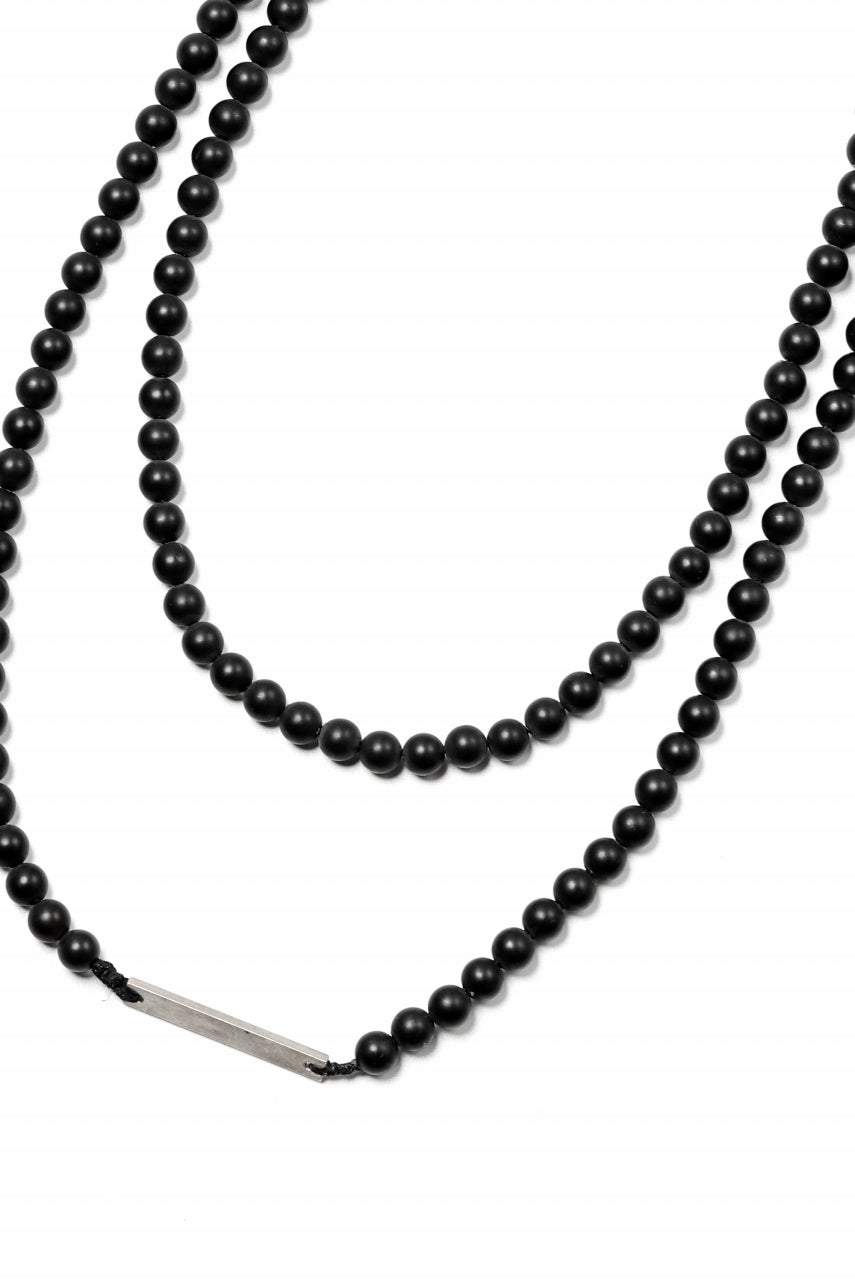 画像をギャラリービューアに読み込む, KLASICA TOPOL BEADS NECKLACE / ONYX+SILVER (MAT BLACK)