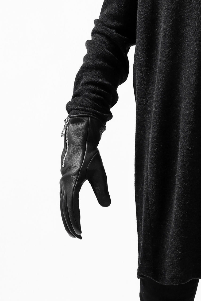 画像をギャラリービューアに読み込む, ISAMU KATAYAMA BACKLASH SMOOTH DEERSKIN ZIPPER GLOVE (BLACK)