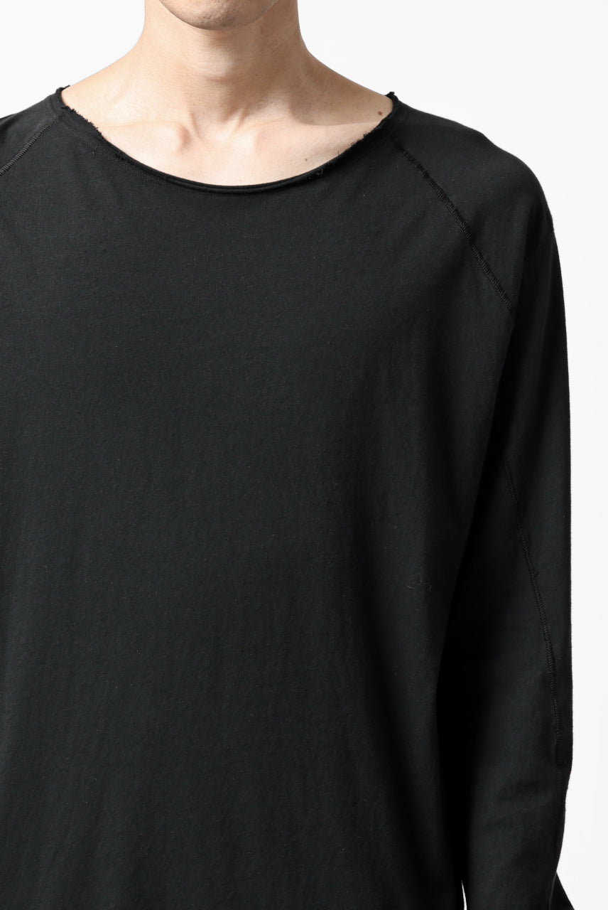 Load image into Gallery viewer, daub RAGLAN STITCH L/S CUTSEWN / DYED COTTON JERSEY (BLACK)