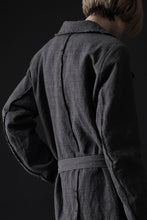 画像をギャラリービューアに読み込む, daub OFFICERS OVER COAT / VIRGIN WOOL + METALLIC FIBER (DARK GREY)