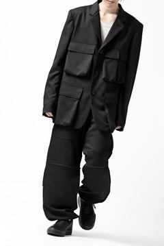 Load image into Gallery viewer, Y's BANG ON! No.163 GABARDINE SOLID POCKET JACKET (BLACK)