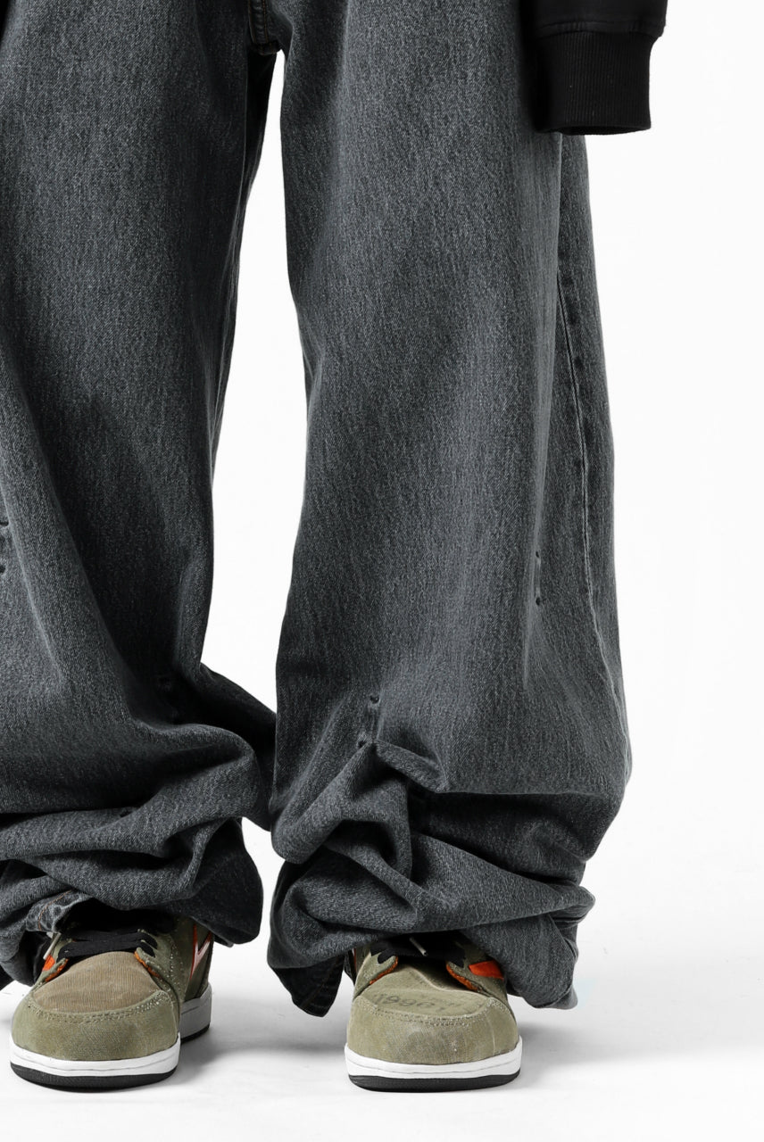 画像をギャラリービューアに読み込む, FACETASM SUPER BIG DENIM PANTS (BLACK)