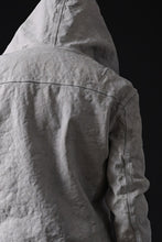 画像をギャラリービューアに読み込む, ISAMU KATAYAMA BACKLASH HOODED RIDERS JACKET / NATURAL DYED - GARMENT WASHED JP CALF (WHITE)