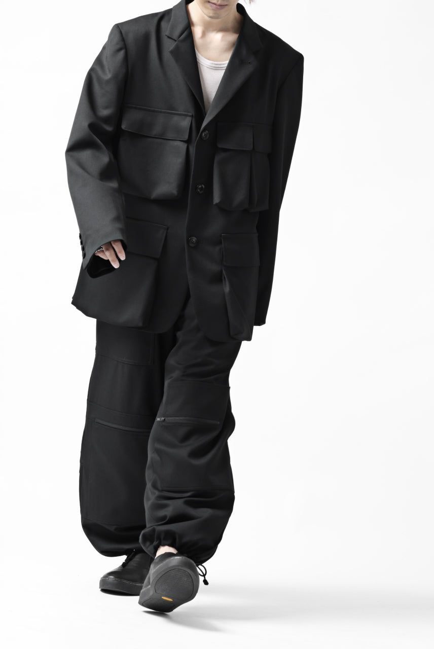 画像をギャラリービューアに読み込む, Y's BANG ON! No.189 GABARDINE PATCH WORK PANTS (BLACK)