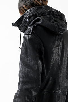 画像をギャラリービューアに読み込む, ISAMU KATAYAMA BACKLASH MODS COAT / GOAT LEATHER (GARMENT+SPRAY DYED / BLACK)