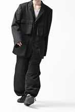 Load image into Gallery viewer, Y's BANG ON! No.163 GABARDINE SOLID POCKET JACKET (BLACK)