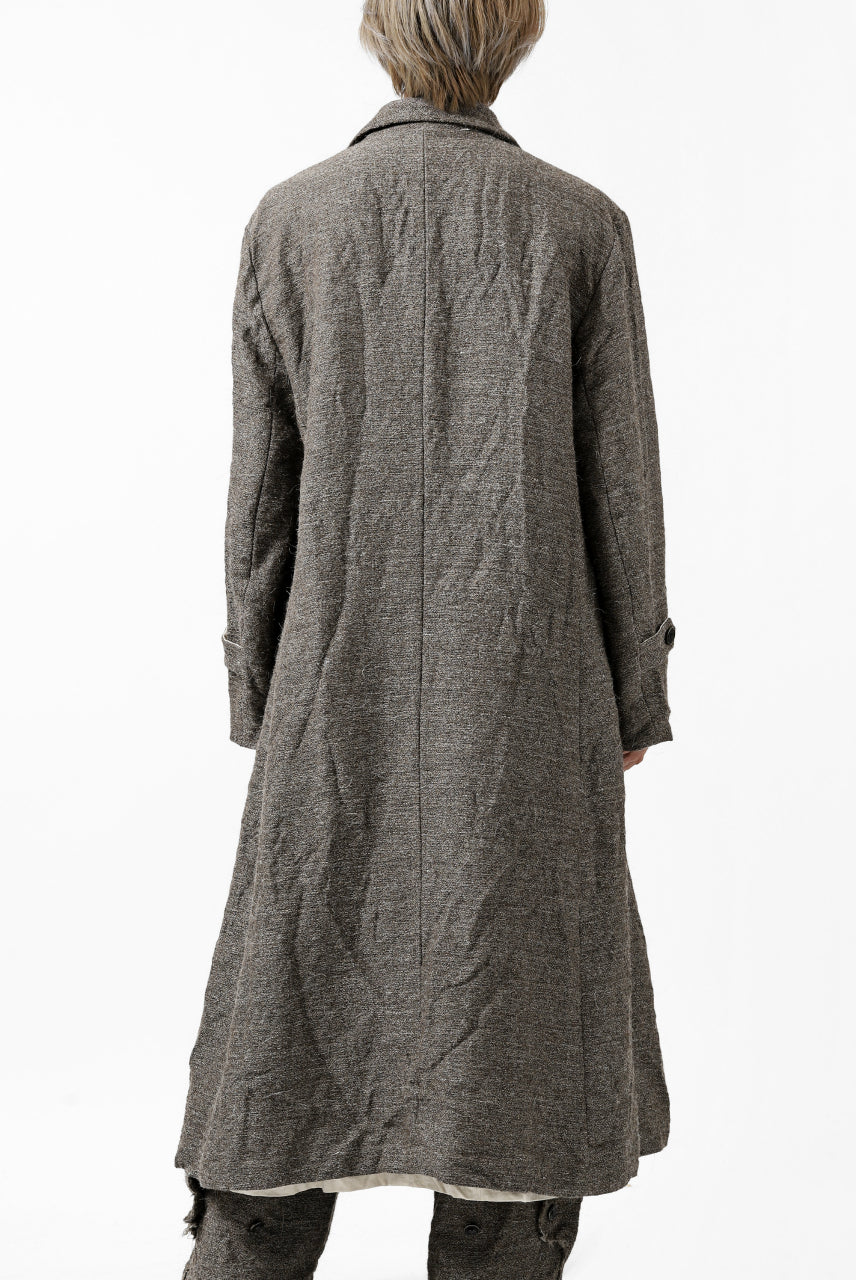 画像をギャラリービューアに読み込む, YUTA MATSUOKA double-breasted long coat / primitive wool (brown)