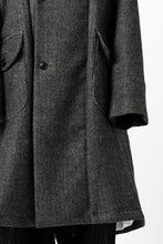 画像をギャラリービューアに読み込む, KLASICA SAULT FOLK DOUBLE BREASTED OVER COAT / CLASSIC HERRING BONE (BLACK)