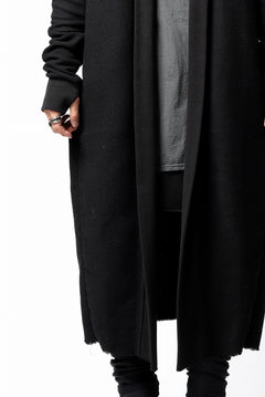 画像をギャラリービューアに読み込む, thomkrom LONG CARDIGAN JACKET / HEAVY WAFFLE JERSEY (BLACK)