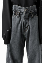 画像をギャラリービューアに読み込む, FACETASM SUPER BIG DENIM PANTS (BLACK)
