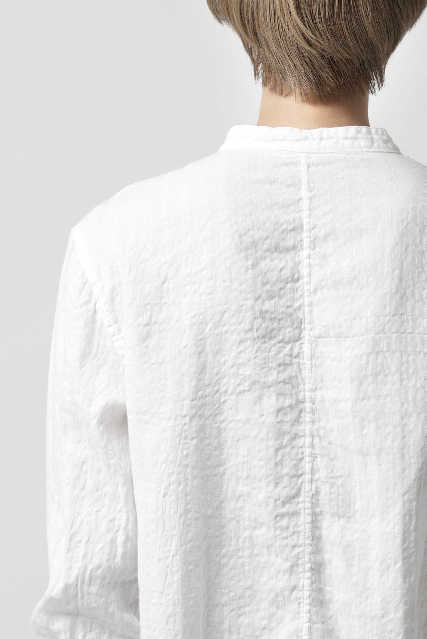 Load image into Gallery viewer, daub STRIPE LONG SHIRT / WASHED SOFT TWILL (WHITE)