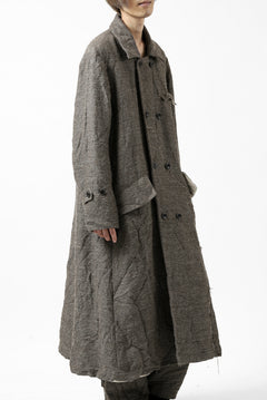 画像をギャラリービューアに読み込む, YUTA MATSUOKA double-breasted long coat / primitive wool (brown)
