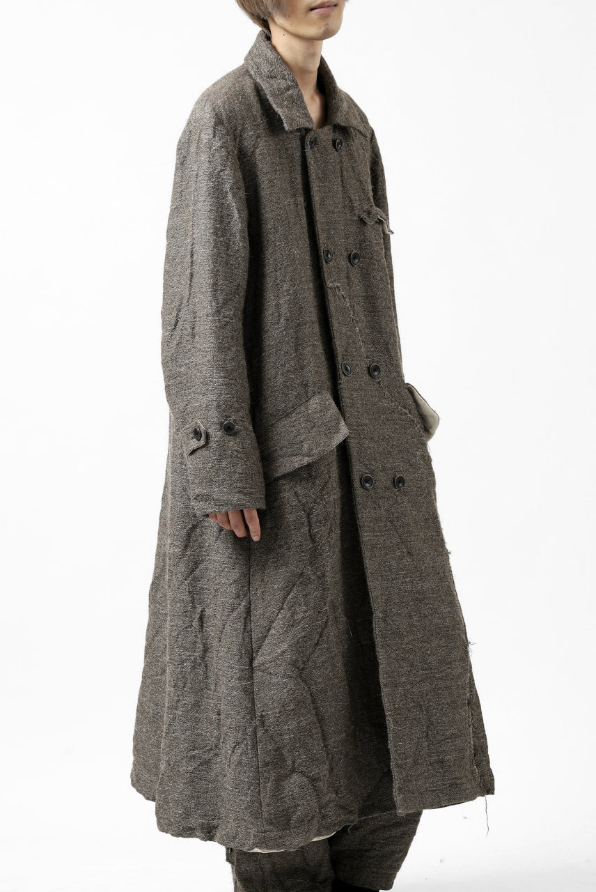 画像をギャラリービューアに読み込む, YUTA MATSUOKA double-breasted long coat / primitive wool (brown)