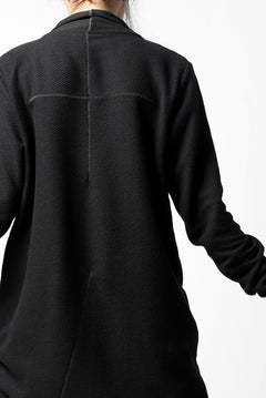画像をギャラリービューアに読み込む, thomkrom LONG CARDIGAN JACKET / HEAVY WAFFLE JERSEY (BLACK)