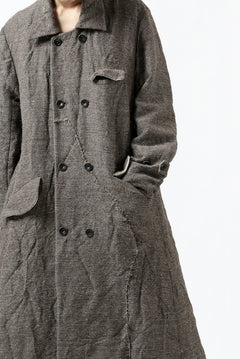 画像をギャラリービューアに読み込む, YUTA MATSUOKA double-breasted long coat / primitive wool (brown)