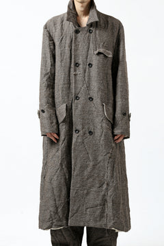 画像をギャラリービューアに読み込む, YUTA MATSUOKA double-breasted long coat / primitive wool (brown)