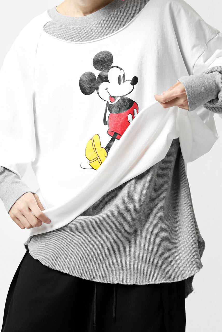 画像をギャラリービューアに読み込む, FACETASM × DISNEY Collaboration MICKEY DOCKING LAYER TOPS (WHITE)