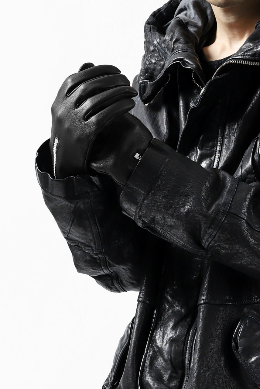 画像をギャラリービューアに読み込む, ISAMU KATAYAMA BACKLASH SMOOTH DEERSKIN ZIPPER GLOVE (BLACK)