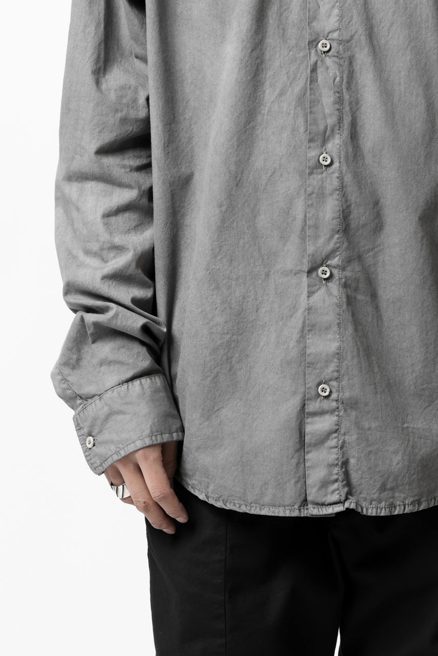 Load image into Gallery viewer, daub LONG SLEEVE SHIRT / COLD DYED COTTON BROAD (GREY)
