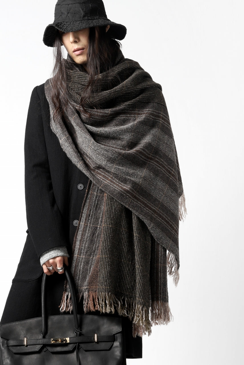 Load image into Gallery viewer, blackcrow stole wo/ny woven (GREY CHECK)