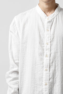 Load image into Gallery viewer, daub STRIPE LONG SHIRT / WASHED SOFT TWILL (WHITE)