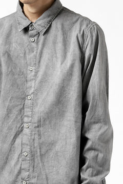 Load image into Gallery viewer, daub PLAIN COLLAR SHIRT / COLD DYED ORGANIC COTTON (GREY)