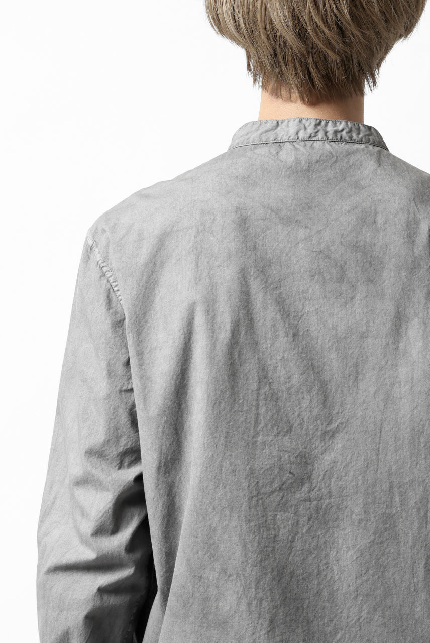 Load image into Gallery viewer, daub LONG SLEEVE SHIRT / COLD DYED COTTON BROAD (GREY)