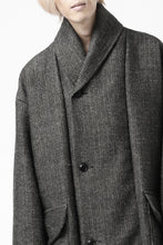 画像をギャラリービューアに読み込む, KLASICA SAULT FOLK DOUBLE BREASTED OVER COAT / CLASSIC HERRING BONE (BLACK)