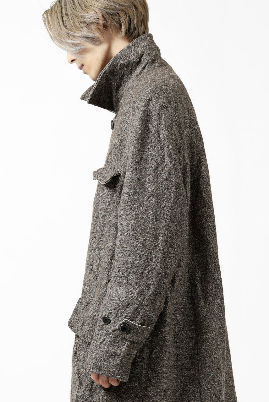 画像をギャラリービューアに読み込む, YUTA MATSUOKA double-breasted long coat / primitive wool (brown)