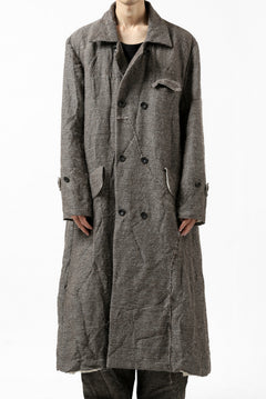 画像をギャラリービューアに読み込む, YUTA MATSUOKA double-breasted long coat / primitive wool (brown)
