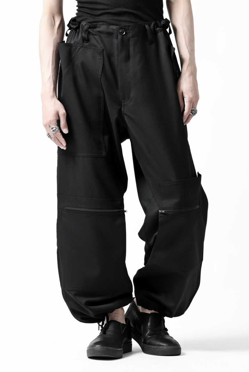 画像をギャラリービューアに読み込む, Y's BANG ON! No.189 GABARDINE PATCH WORK PANTS (BLACK)
